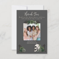 Gothic Black Skull and Flowers Irish Bridal Shower