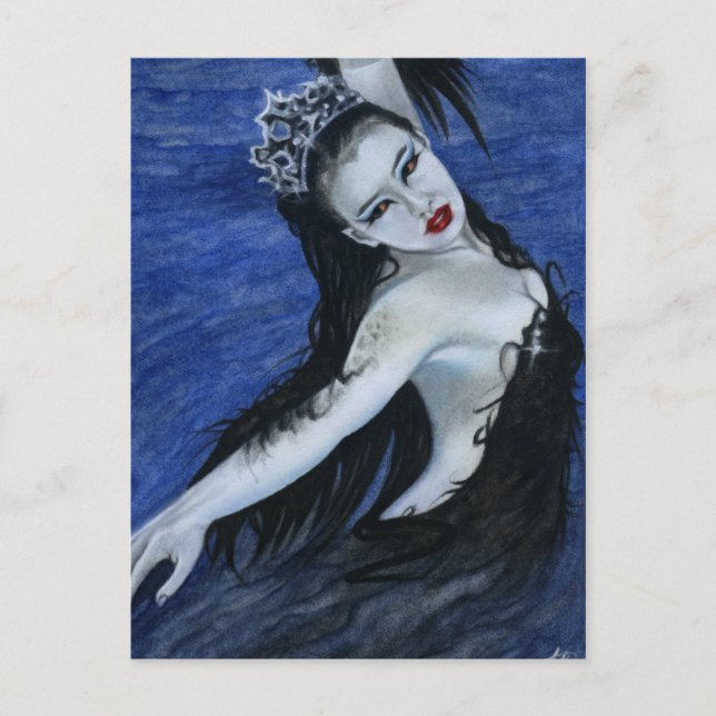 Gothic black swan beauty Postcard (Front)