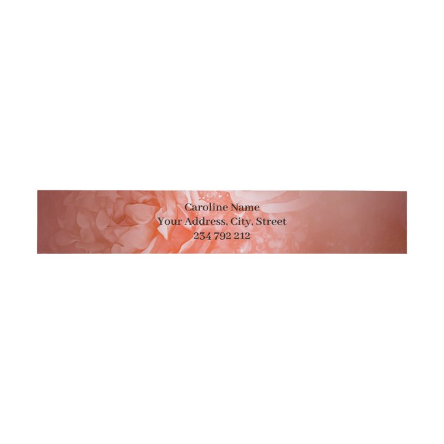 Gothic black violin with red roses invitation belly band (Flat)