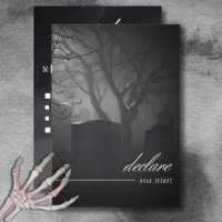 Gothic Black & White Cemetery Until Death Dinner