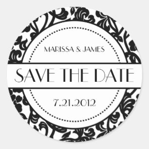 Gothic Black & White Flourish Envelope Seals