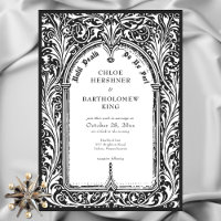 Gothic Black White Mediaeval Until Death Wedding