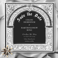 Gothic Black White Mediaeval Until Death Wedding