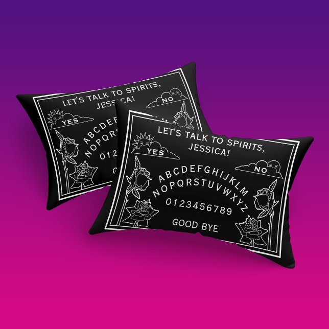 Gothic Black White Roses Talking Board Pillowcase (Creator Uploaded)