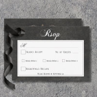 Gothic Black & White Skulls & Heart Wedding Dinner