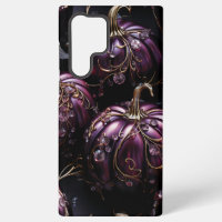 GOTHIC BLACK WITH DARK PURPLE PUMPKINS