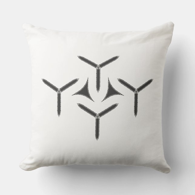 Gothic Blade Throw Pillow (Front)