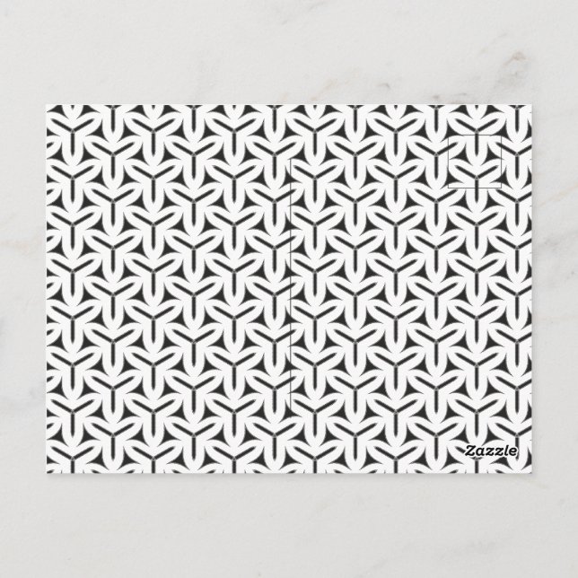 Gothic Blades Pattern Postcard (Back)