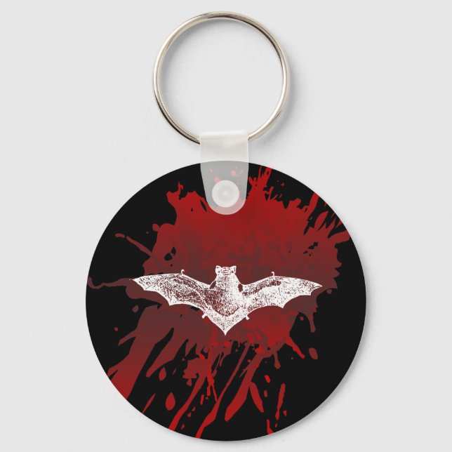 GOTHIC BLOODY BAT VAMPIRE KEY RING (Front)