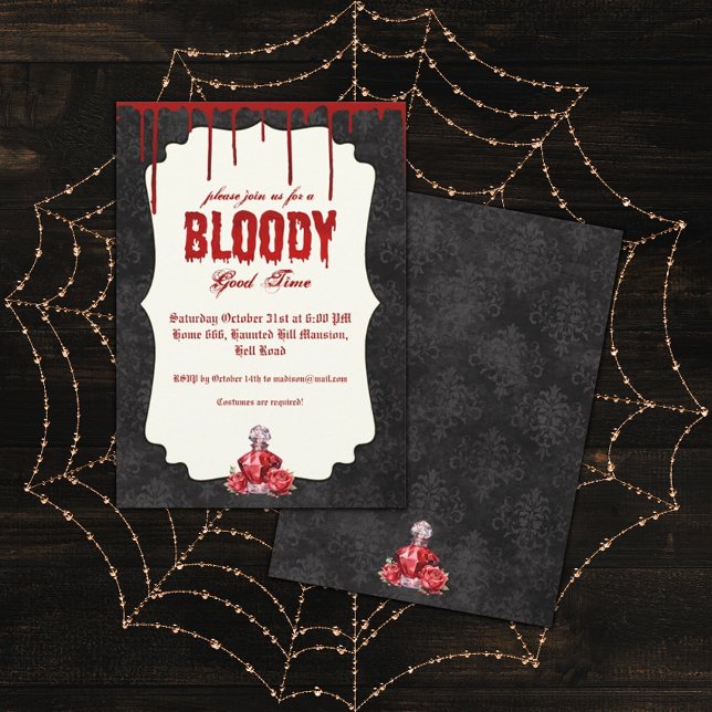 Gothic Bloody Halloween Party  Invitation (Creator Uploaded)