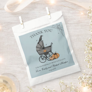 Gothic Blue Baby Carriage Baby Shower Thank You Favour Bags