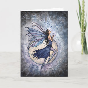 Gothic Blue Fairy Card Celestial ~ Blank
