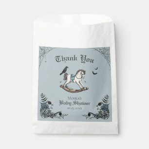 Gothic Blue Floral Baby Shower Rocking Horse Favour Bags