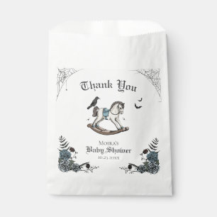 Gothic Blue Floral Baby Shower Rocking Horse Favour Bags