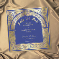 Gothic Blue Gold Mediaeval Wedding