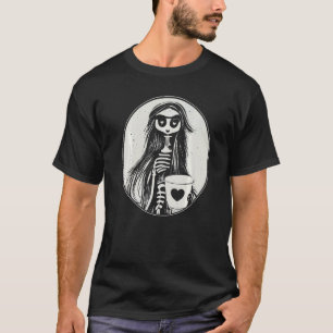 Gothic Boho Skeleton Women and Coffee Mug Premium T-Shirt