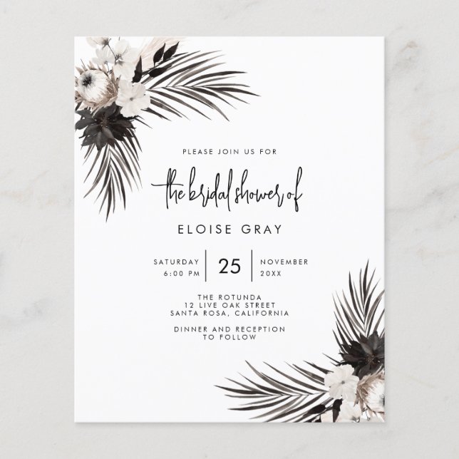 Gothic Boho Wedding Invitation Flyer (Front)