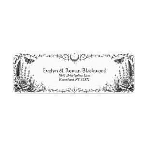 Gothic Botanical Black and White Wedding