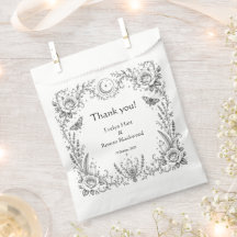 Gothic Botanical Black and White Wedding
