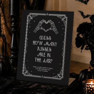 Gothic Bridal Shower Guess How Many Game  Pedestal Sign