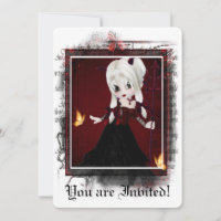 Gothic Bridal Shower Invitation Little Devil 2