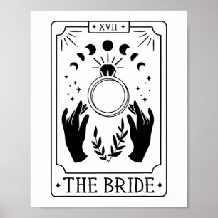 Gothic Bride Bridesmaid Tarot Bridal Party Bachelo Poster