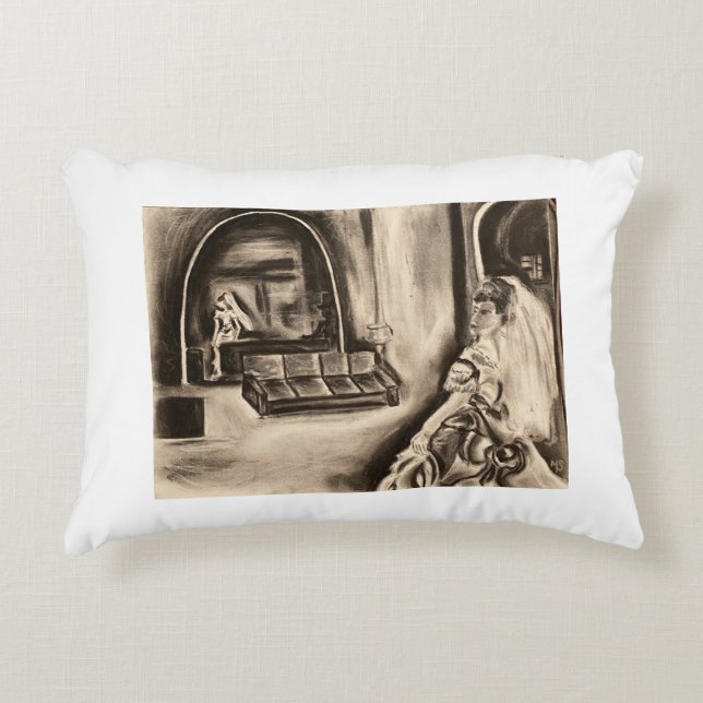 Gothic Bride Gifts bridal shower pillow (Front)