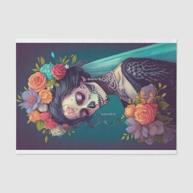 Gothic Bride in Lonely Tears,  Tissue Paper (Front)