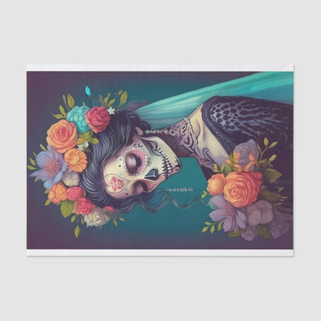 Gothic Bride in Lonely Tears,  Tissue Paper (Front)