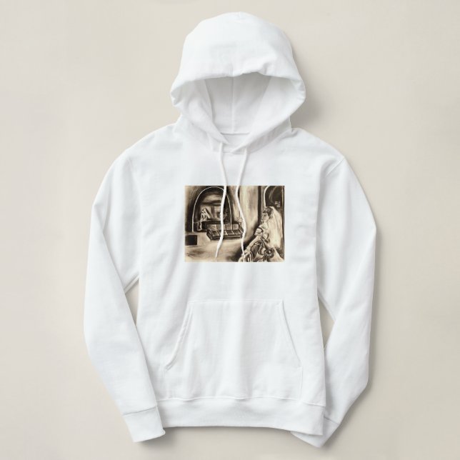 Gothic Bride in Mirror Spookyl Drawing sweatshirt (Design Front)