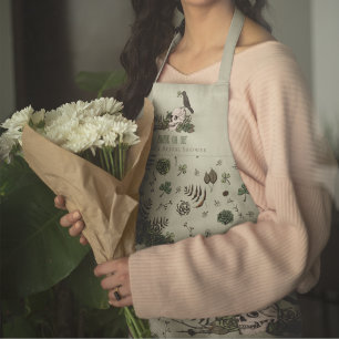Gothic Bride or Die Floral Skull Irish Wedding Apron