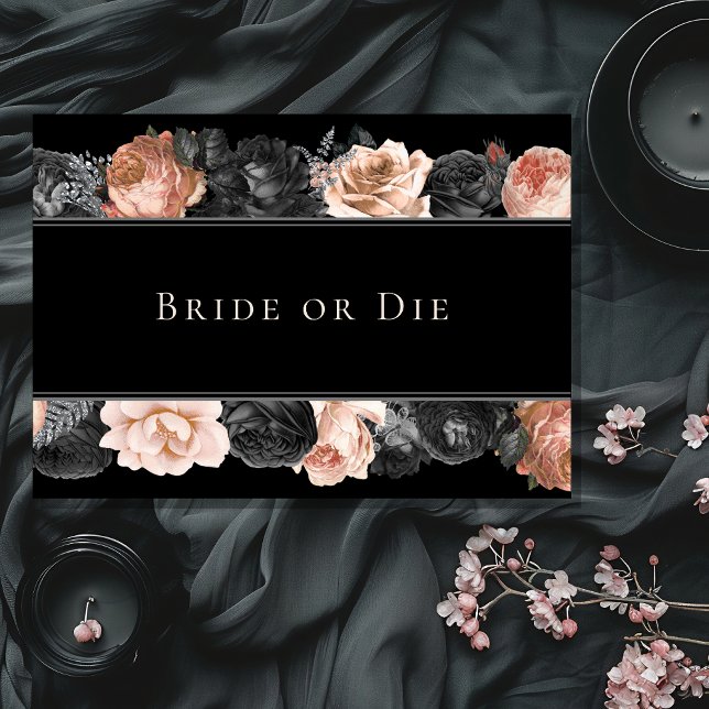 Gothic Bride Or Die Wedding Bridesmaid Proposal Invitation (Creator Uploaded)