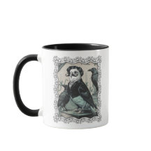 Gothic Budgie Edgar Allan Poe Inspired Parakeet