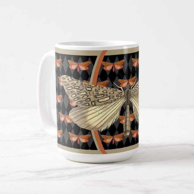 Gothic Butterfly Diamond Halloween  Coffee Mug (Front Left)