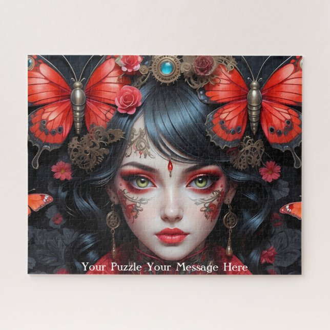Gothic Butterfly Empress Mauve Splendor Jigsaw Puzzle (Horizontal)