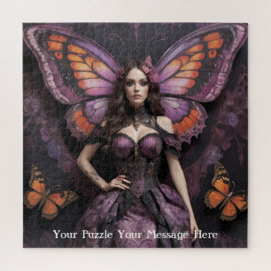 Gothic Butterfly Empress Mauve Splendour Jigsaw Puzzle