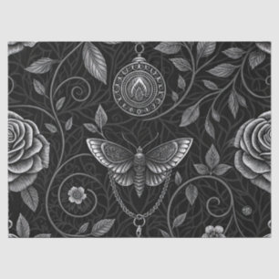 Gothic Butterfly Floral Pattern (3) Tissue Paper