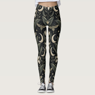 Gothic Butterfly Floral Pattern (4) Leggings
