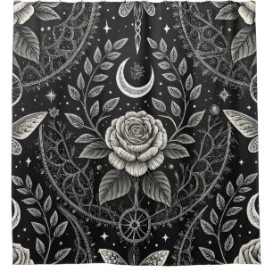 Gothic Butterfly Floral Pattern (4) Shower Curtain