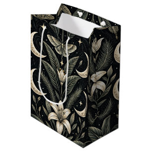 Gothic Butterfly Floral Pattern (5) Medium Gift Bag