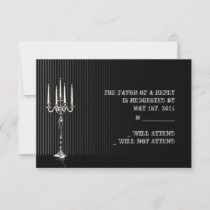 Gothic Candelabra on Black Silver Stripe Response