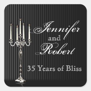 Gothic Candelabra Stripe Envelope Seal