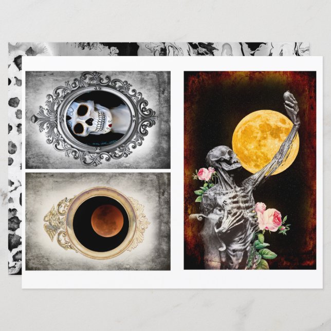 Gothic cards for scrapbook paper (Front/Back)