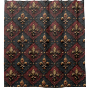 Gothic Carved Woodwork Pattern (2) Shower Curtain