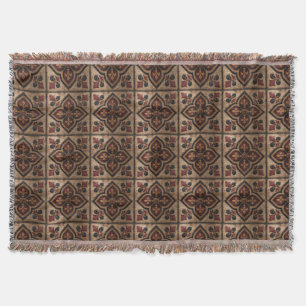 Gothic Carved Woodwork Pattern (3) Throw Blanket