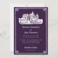 Gothic Castle Dark Fairytale Purple Wedding 