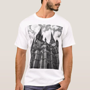 Gothic Cathedral – A Majestic Charcoal Masterpiece T-Shirt