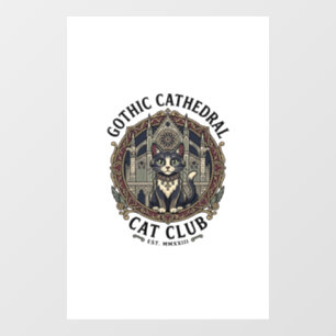 Gothic Cathedral Cat Cat Graphic Tee Art - Gothic
