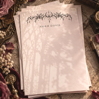 Gothic Cathedral Moon Blush Stationery