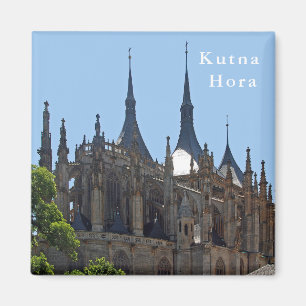 Gothic Cathedral of St. Barbara in Kutna Hora. Magnet